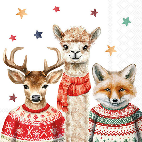 Serviette Martin and friends 33x33cm