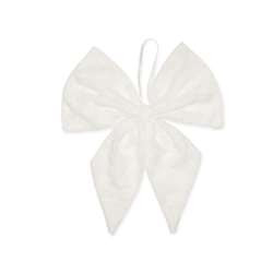 Schleife Blumenstickerei 15x19cm weiss 3Stück