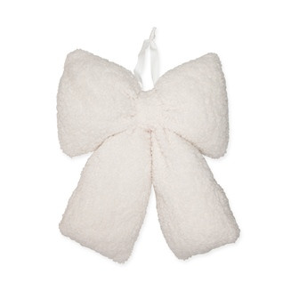 Schleife Teddyfell creme 32x40cm