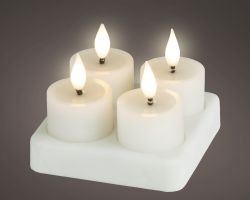 LED wiederaufladbare Teelichter 6x4cm 4er Set