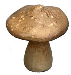 Pilz Steinzeug hellbraun Ø7,6x H8,8cm
