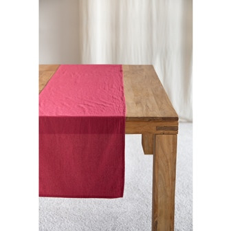 Tischläufer Baumwolle weinrot 40x160cm
