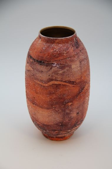 Vase Metall schwarz/pink antik 8x15x26cm
