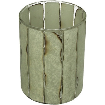Windlicht Glas elfenbein 10x10x13cm