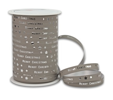 Band MERRY CHRISTMAS 10mmx100m sandstein