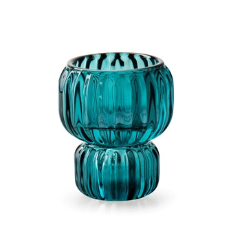 Kerzenhalter Glas petrol 7,5x6,5cm