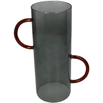 Vase Glas grau 18,5x11x28cm