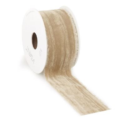 Band CHRUSHED VELVET 50mmx5m sand