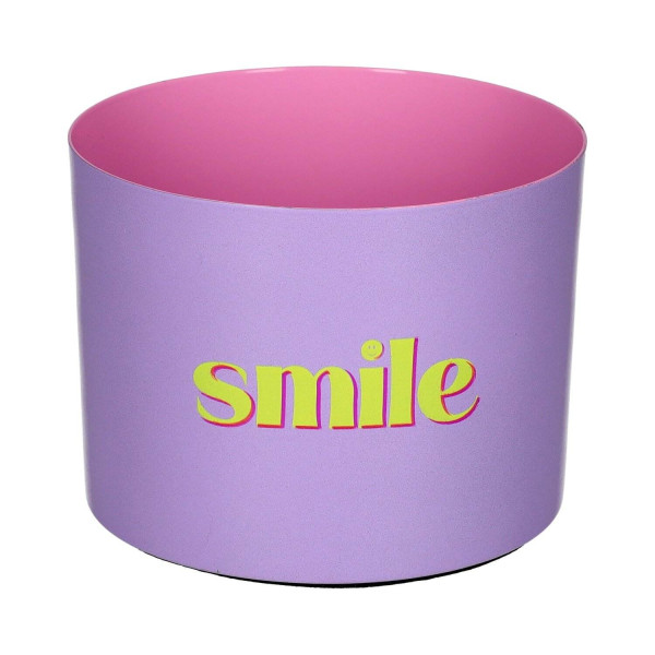 Windlicht Smile lila rosa 7,5x10cm