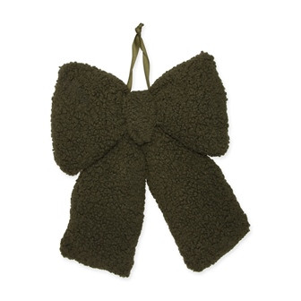 Schleife Teddyfell grün 32x40cm