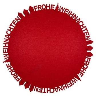 Tischset FROHE WEIHNACHTEN Filz rot