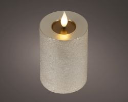 LED Kerze champagner indoor 13,5x7,5cm