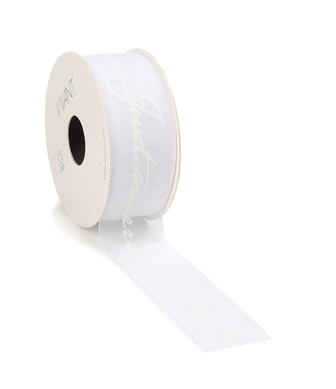 Band JUST MARRIED 15m x 38mm weiss