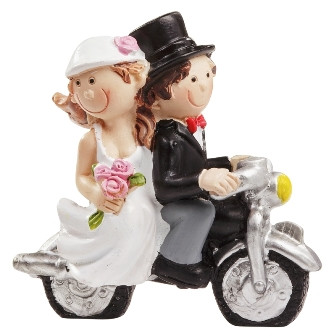 Crea-Pop Hochzeitsp.m.Motorrad 6x5cm