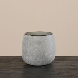 Vase Glas hellgrau d15cm