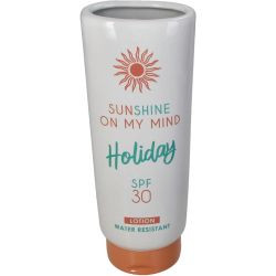 Vase Sonnencreme weiß 8x6,9x20,8cm