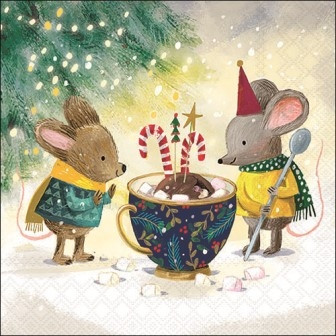 Serviette Marshmallow festivity 33x33cm