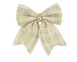 Schleife Tweed Polyester 3x18x21cm