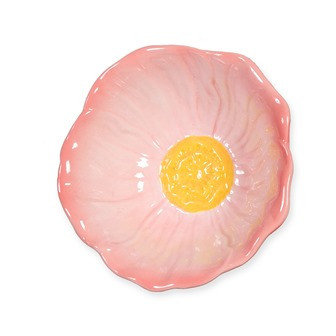 Schale Blüte Porzellan pink/gelb
