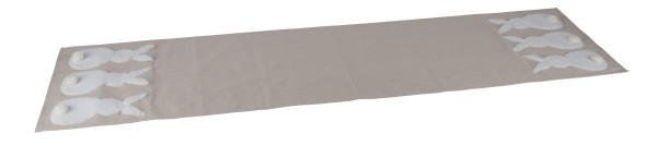 Tischläufer Hasen Poly creme/weiß 40x1x150cm