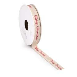 Band COTTON LINO CHRISTMAS 10mx15mm rot