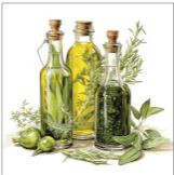 Serviette Oils and herbs 25x25cm