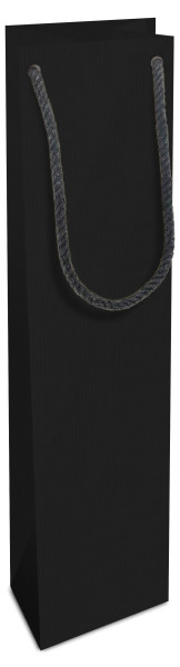 Tasche 7x26x6cm mit Anhänger Kraftpapier schwarz