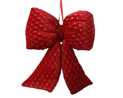 Schleife Samt rot 5x20x21cm