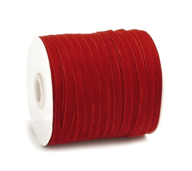 Band VELVET 100mx6mm Fb.21 rot