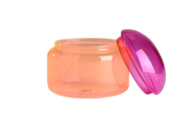 Dose Glas pink/orange 14x12x14cm