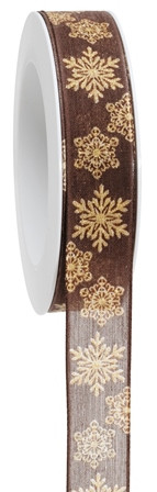 Band Ice Flower 25mmx18m schoko