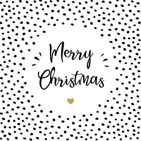 Serviette Atelier 33x33cm Merry x-mas Heart