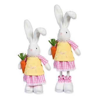 Hasen-Mädchen weiss/pink/gelb