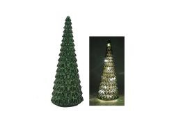 Baum m.LED Glas grün 40,5cm