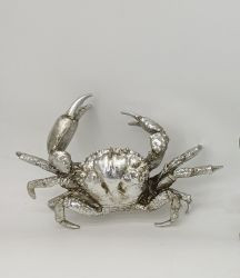 Figur Krabbe 19,5cm silber