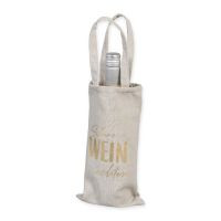 Flaschentasche Schöne WEINachten BW natur 15x28cm