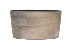 Schale oval Miami grau braun 28x12x14cm