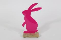 Figur Hase pink 12,5x5x22cm