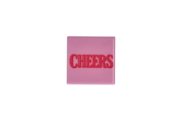 Untersetzer Cheers rosa 11x0,6x11cm