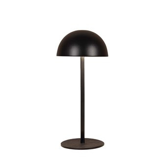LED Tischlampe schwarz IP44 rund warm weiss dimmbar 22x9.5cm