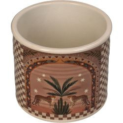 Topf Leopard braun 9,8x9,8x9cm