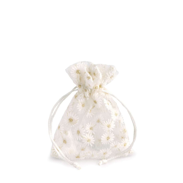 Flatbag DAISY 13x10cm off weiss