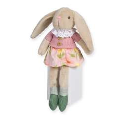 Hase sitzend 12x18cm beige helles pink