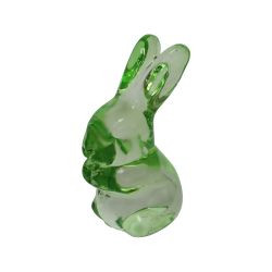 Hase Glas grün 7cm