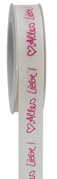Band Herzensgruß 25mmx18m creme
