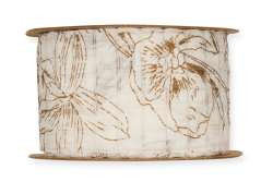 Band Blüten 40mmx8m creme