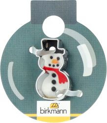 Mini-Ausstechform Schneemann 27cm Edelstahl auf Cardboard
