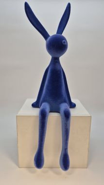 Kantenhocker Hase blau 55cm