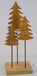 Tanne 3mal Holz natur 21x15x50cm