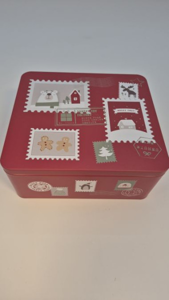 Gebäckdose Dear Santa eckig Größe XL